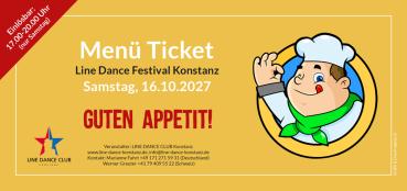 Menü Ticket Abendessen Samstag Line Dance Festival 2027
